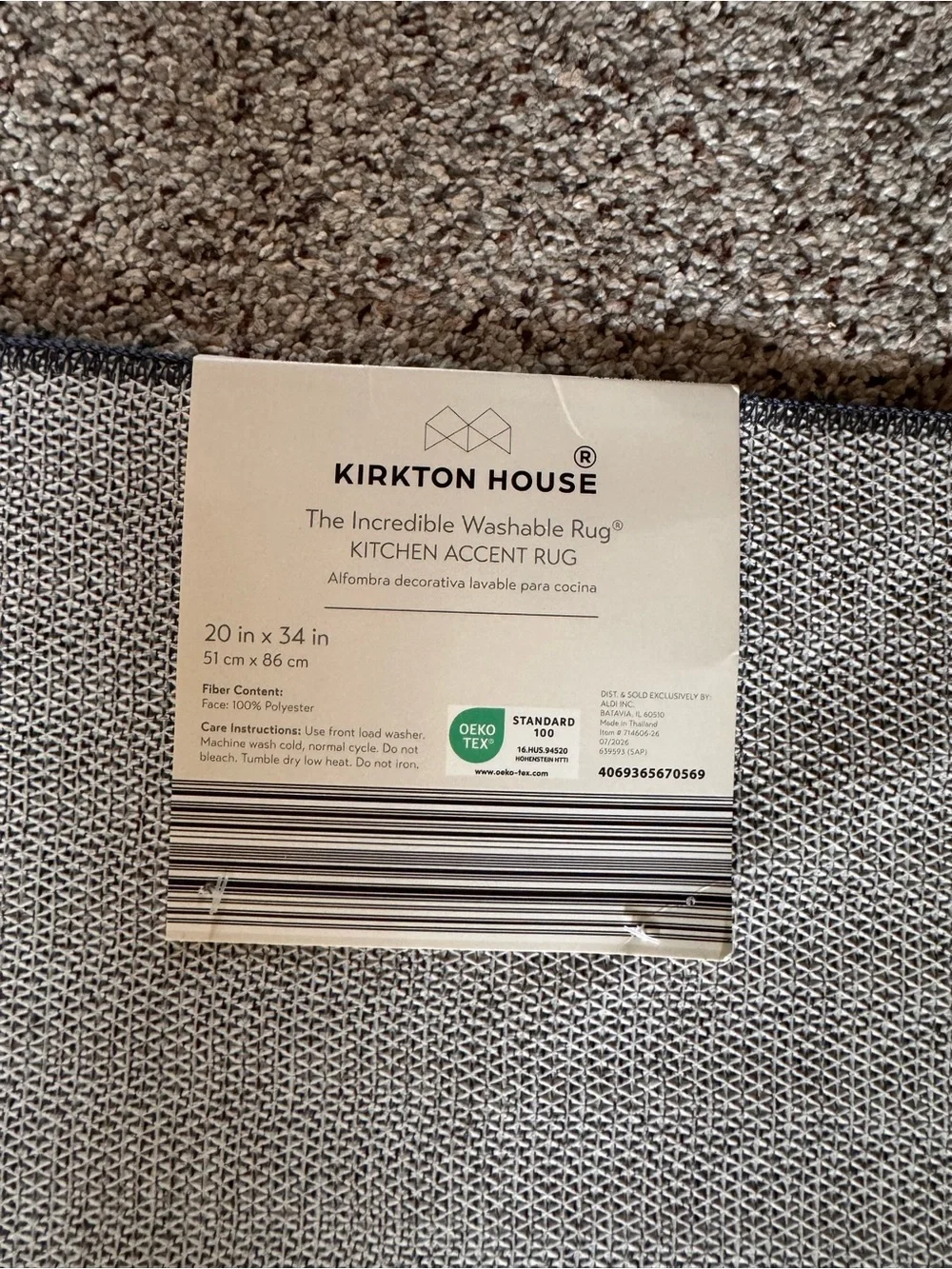 NWT KIRKTON HOUSE Washable Kitchen Mat - Green Floral